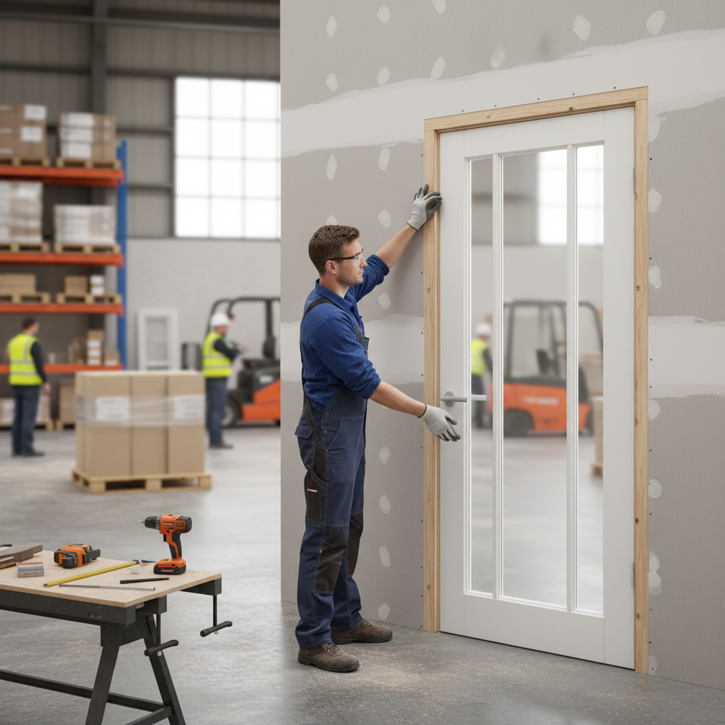 Premium Made-to-Measure Internal Door with 3 Light Obscure Glass Panels for Enhanced Privacy and Illumination