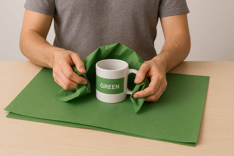 Premium Green Wrapping Tissue Paper 480 Sheets
