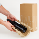 High-Performance Bottle Postal Boxes Eco Pulp Cushion Inner Biodegradable Packaging for Wine Spirits
