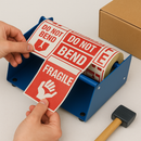 Premium Table Top Label Dispenser Heavy-Duty Anti-Slip Feet 210mm Roll Capacity