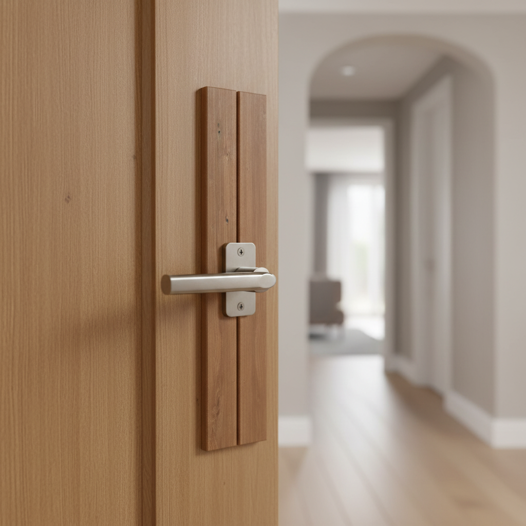 Premium Solid Oak Internal Fully Finished Door Lock Block and Bracing Pack for 40mm Doors