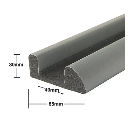 Premium Quality Grey Foam Under-Door Seal Enhance Door Draught Protection - 914mm