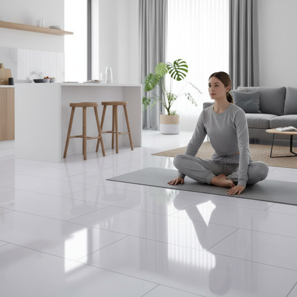 6mm High Gloss Rigid Core Vinyl Flooring - Waterproof, Ea...