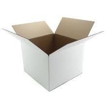 Premium Single Wall White Cardboard Boxes Medium Duty Packing Cartons for Storage Shipping