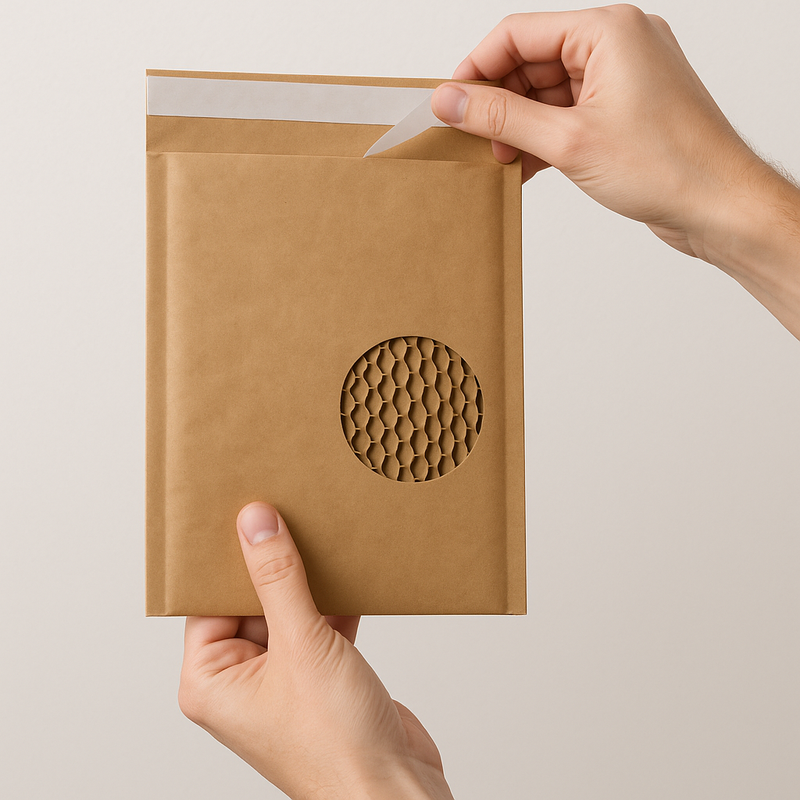 Premium Padded Mailers Plastic-Free Biodegradable Postal Bags with Honeycomb Protection for Safe Shipping
