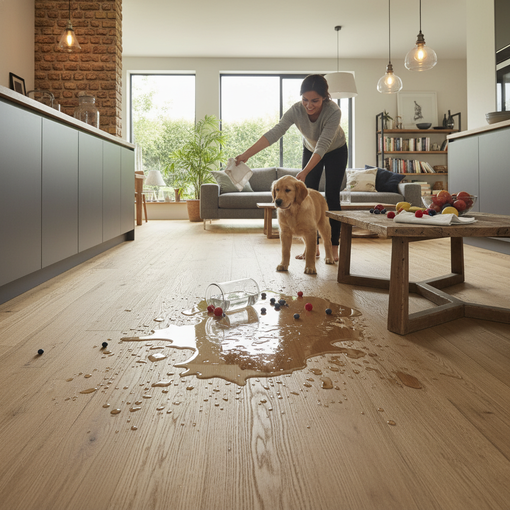 Premium Waterproof Engineered Real Wood Flooring with Natural Oak Finish and Advanced Stability Technology for Modern Living