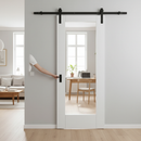 Internal Sliding Door Set with Clear Glass Pane and Black...