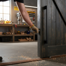 Premium Matt Black Studio Pull Handle Set with Magnetic Device for Industrial Doors