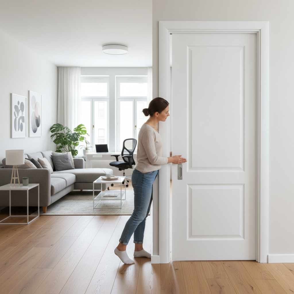 Internal Smooth Pocket Door Set - 2 Panel Design