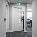 Premium Flush Fire Rated Door with Clear Glazing and Solid Engineered Core for Commercial Spaces
