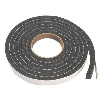 Professional Grade Self-Adhesive Jumbo Black Rubber Foam Weatherstrip For Outdoor Use - 3m