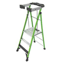 High Professional Fibreglass 3-Step Platform Step Ladder - 1.73m