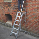 Premium Grade Silver 5-Step Podium Ladder For Home & Professional Use - 1.22m