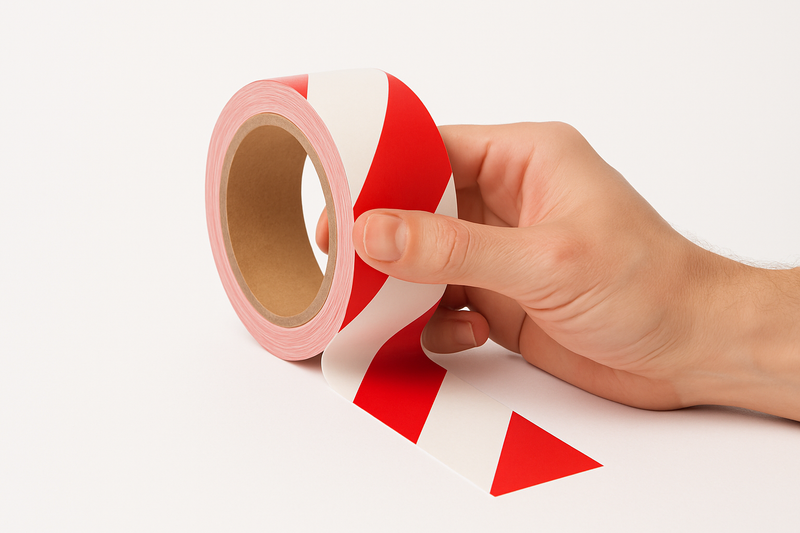 Premium Warning Tape High-Visibility Stripes Durable Rubber Adhesive (50mm x 33m)