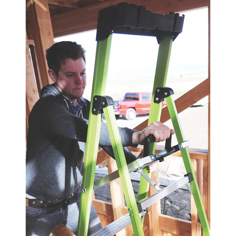 Industrial Grade Fibreglass Lightweight 6-Step Platform Ladder - 1.7m