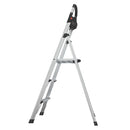 Premium Aluminium Lightweight 3-Step Platform Ladder With Handrail - 1.5m