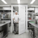 White Internal Primed FD30 Fire Door - 3 Panel Traditional Moulded | Solid Engineered Core