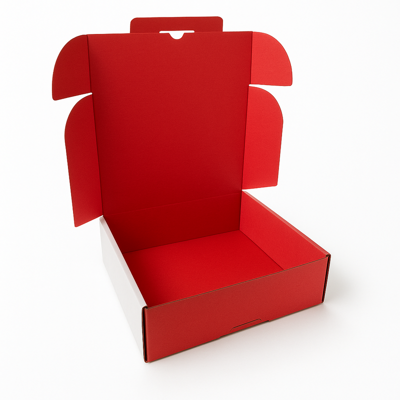 Coloured Postal Boxes Style Premium White Kraft Outer with Bold Inner Colours Pack of 50