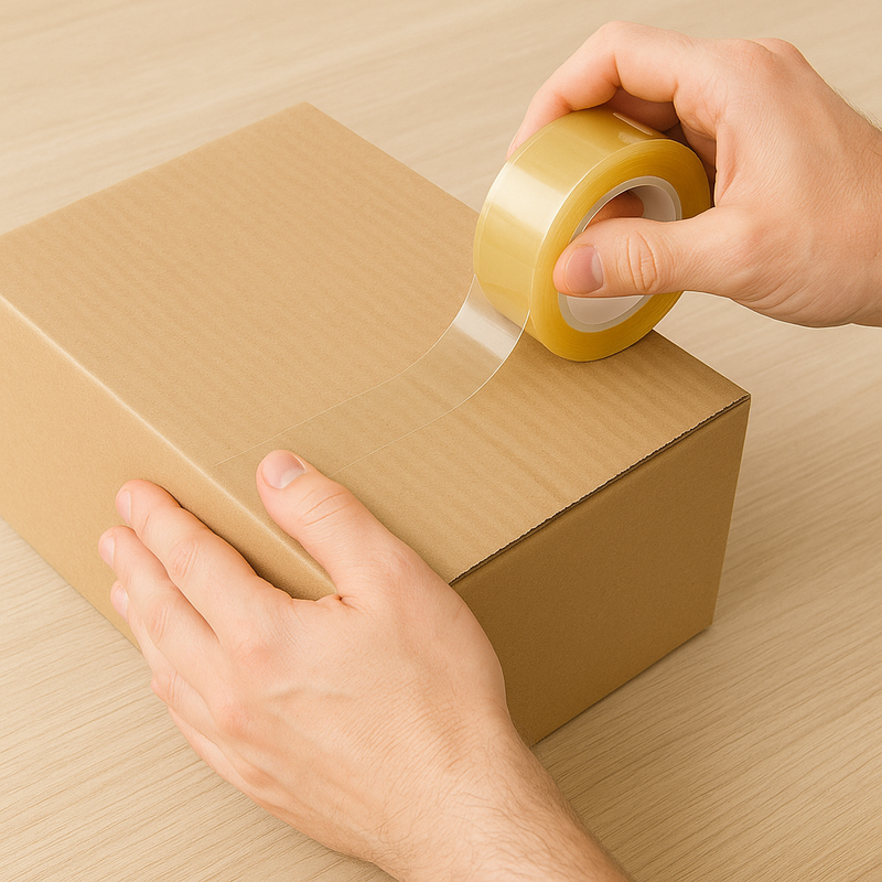 Premium Clear Stationery Tape 25mm – Solvent-Free Easy-Tear Adhesive for Home Office School Use