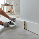 White Painted Contemporary Skirting Board - 2.4m Length, ...