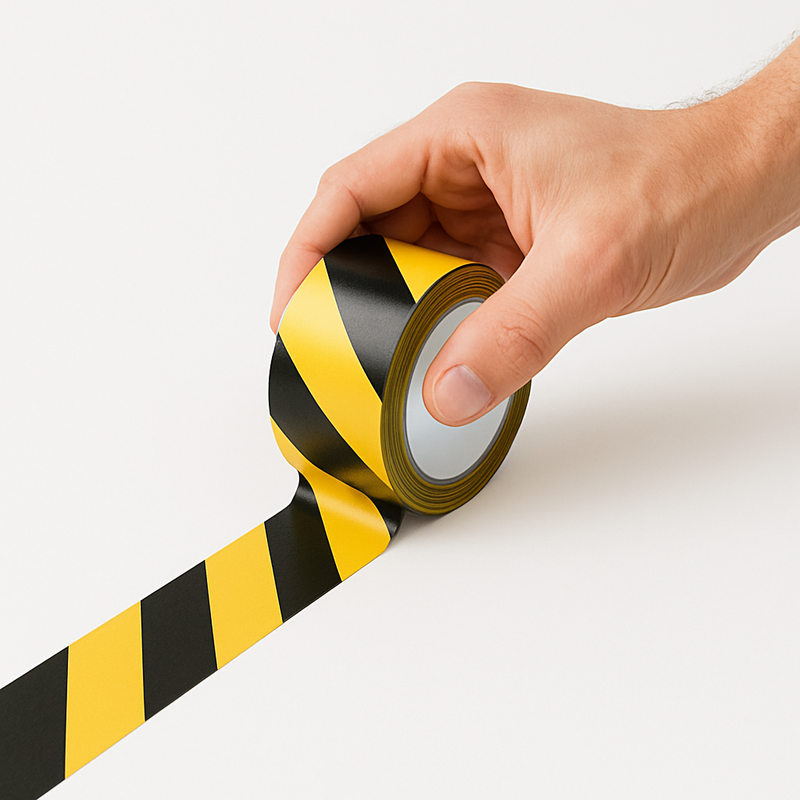 PVC Hazard Tape Self-Adhesive High-Visibility Stripes