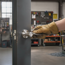 Round Lever Door Handle with Satin Nickel Finish - Elegant