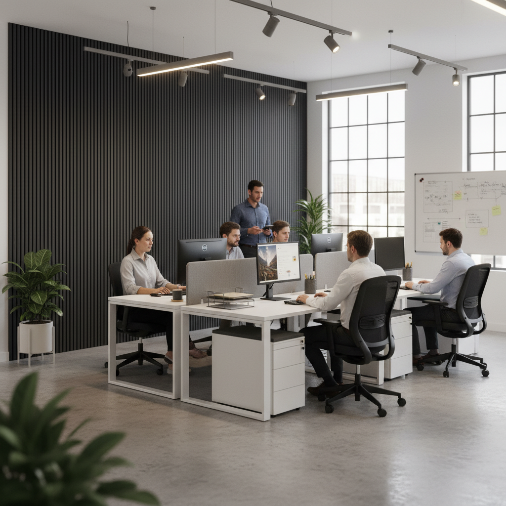 Elevation Acoustic Wall Panelling in Graphite Black
