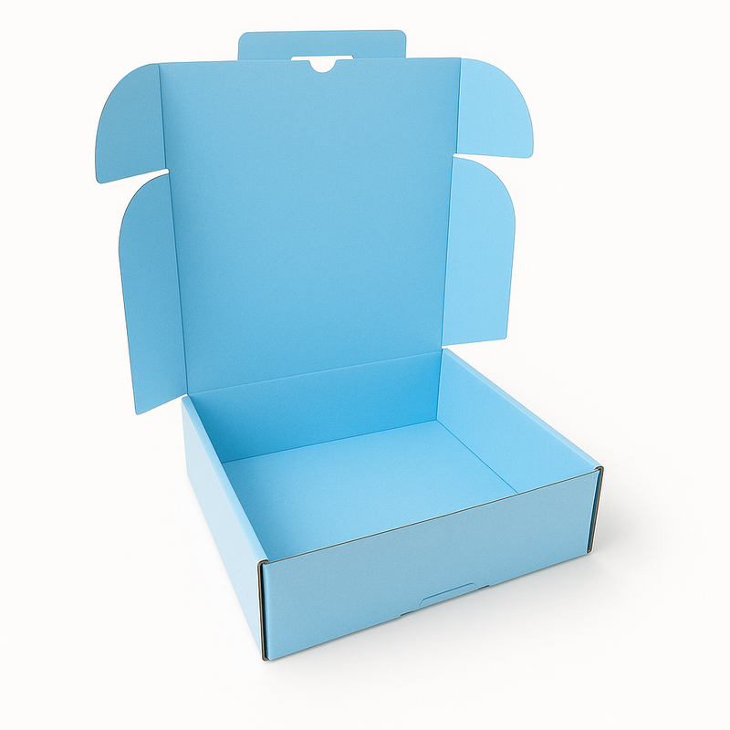 Coloured Postal Boxes Style Premium White Kraft Outer with Bold Inner Colours Pack of 50