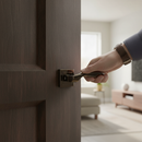 Square Lever Door Handle with Black Nickel Finish for Mod...