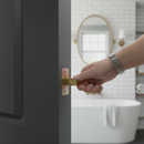 3-Inch Bathroom Lock with Fire Rating and Gun Metal Finish