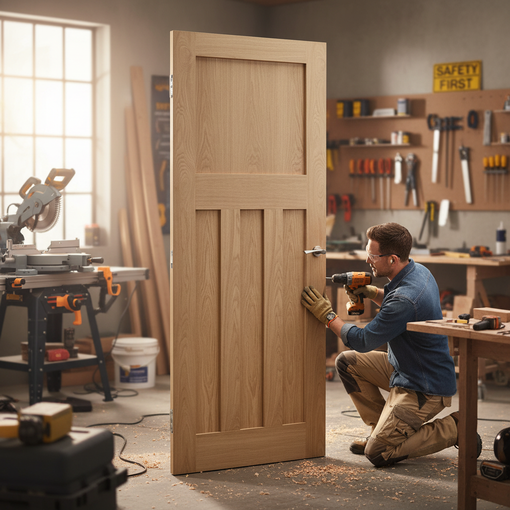 Premium Fully Finished 1930's Style 3 Panel FD30 Fire Door - 30 Minutes Fire Resistance with Solid Engineered Core and Real Oak Veneer