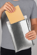 Premium Silver Metallic Bubble Mailers Professional Lightweight Shipping Bags Peel Seal Water Impact Resistant