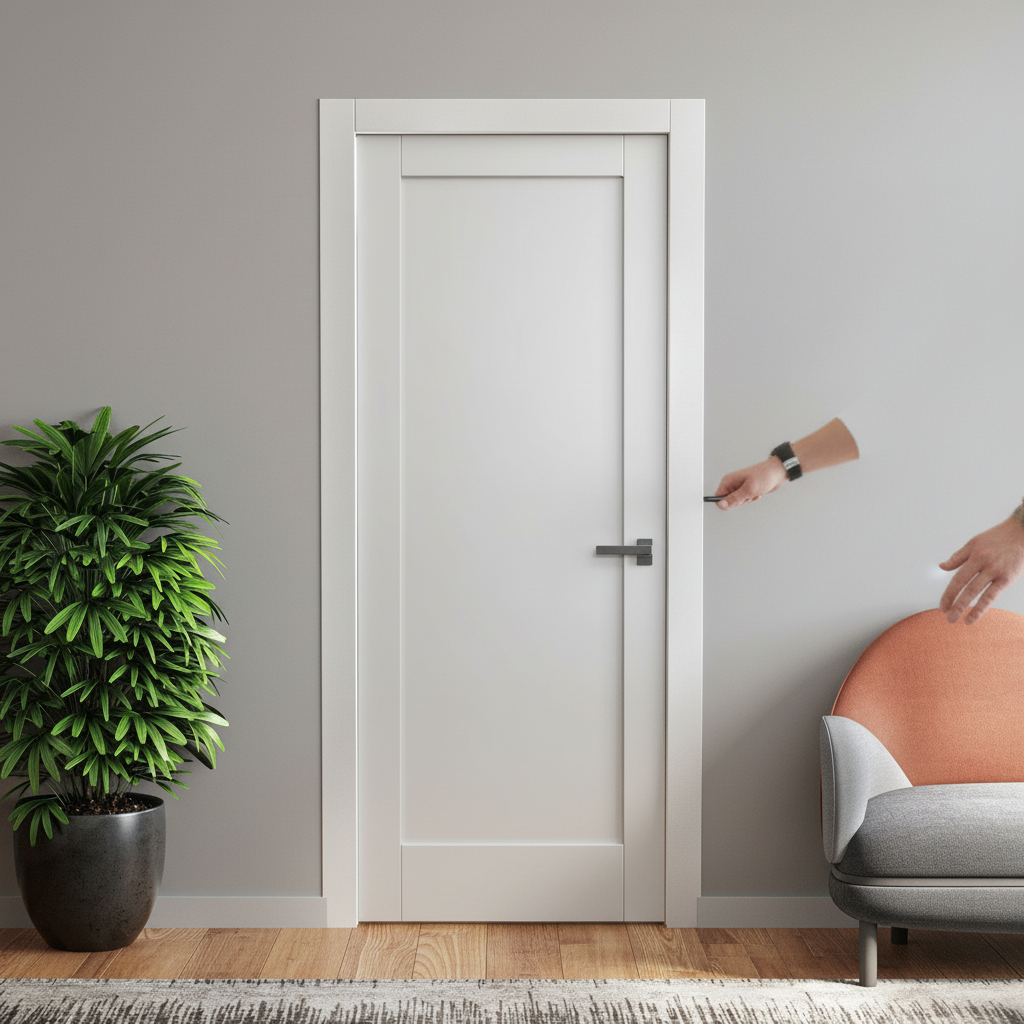 Premium Internal Primed 1 Panel Door - Elegant White Finish for Modern Interiors