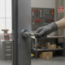 Round Lever Door Handle with Curved Cylinder Design