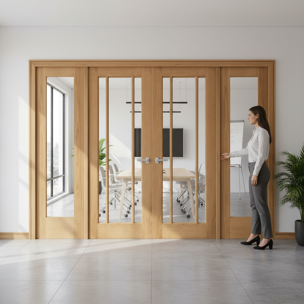 Unfinished Oak Internal Room Divider Set