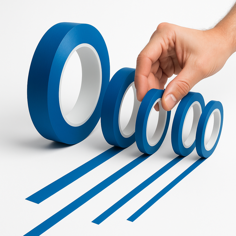 High-Performance Blue Vinyl Fine Line Tape Clean Removal Sharp Curves Perfect Finish