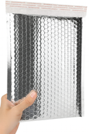 Premium Silver Metallic Bubble Mailers Professional Lightweight Shipping Bags Peel Seal Water Impact Resistant