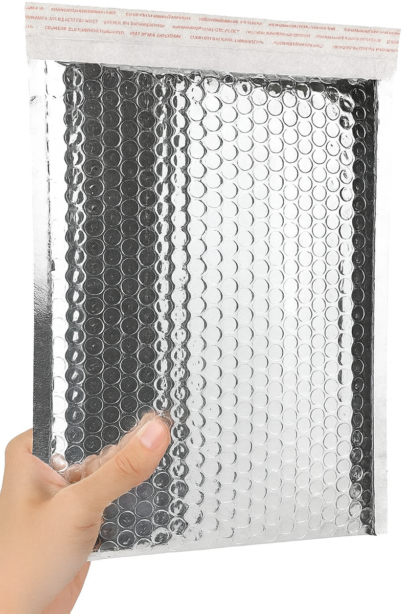 Premium Silver Metallic Bubble Mailers Professional Lightweight Shipping Bags Peel Seal Water Impact Resistant