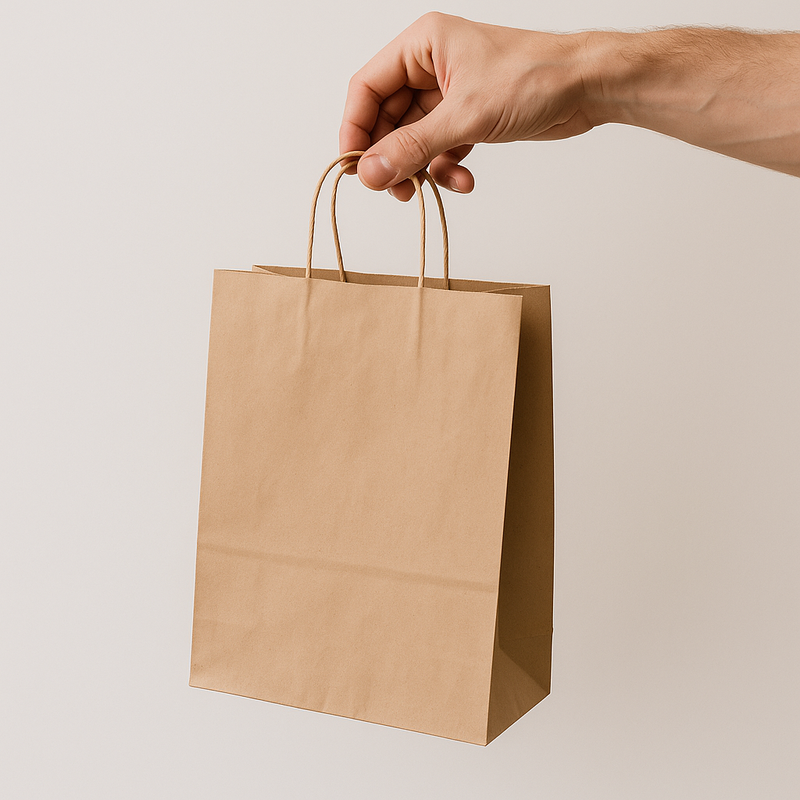 Premium Brown Paper Bags with Twist Handles Heavy-Duty Kraft Recyclable Best for Retail Food Gifts