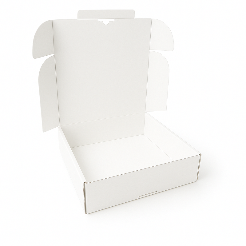 Coloured Postal Boxes Style Premium White Kraft Outer with Bold Inner Colours Pack of 50