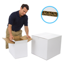 Heavy-Duty Double Wall White Shipping Boxes Multi-Score Recyclable Flat-Packed Best for eCommerce Storage