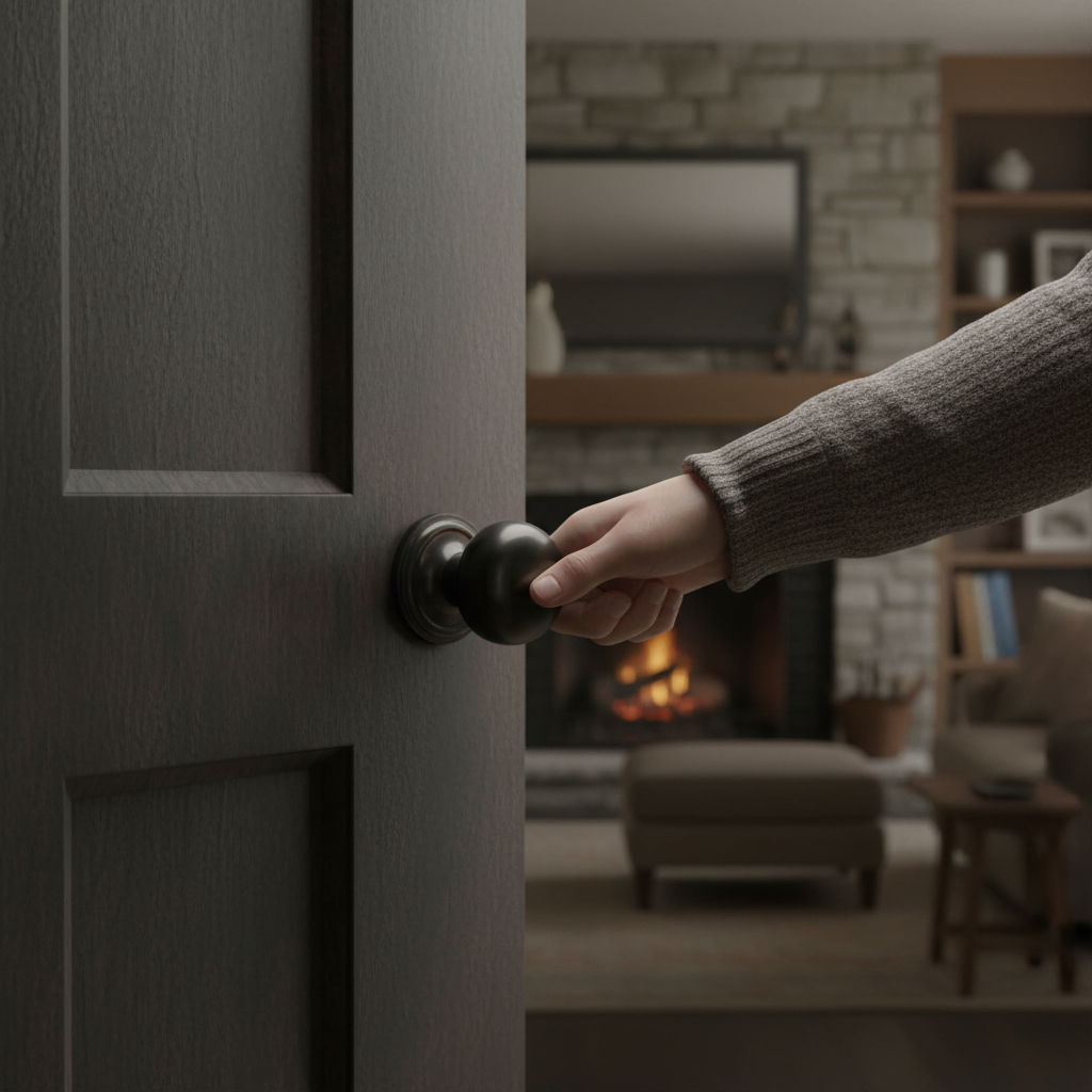Mushroom Mortice Door Knob Set with Gun Metal Finish, Com...