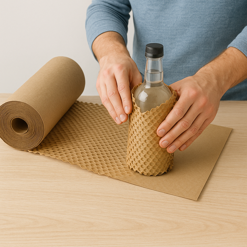 High-Performance Paper Bubble Wrap Durable Protective Eco-Friendly Packing Roll