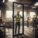 Internal Fully Finished Industrial Studio Door with Clear...