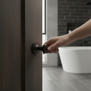 63mm CE Bathroom Lock with Black Nickel Finish - Durable