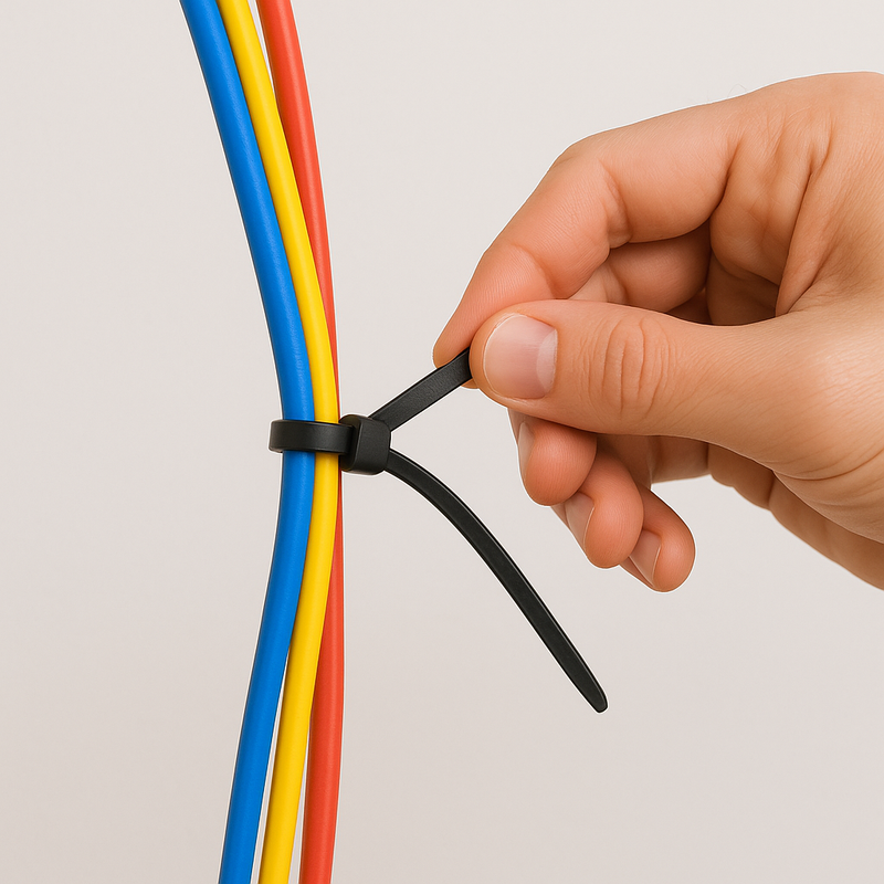 Premium Reusable Cable Ties with Quick-Release Strong Nylon Zip Ties for Electrical Office Outdoor Projects