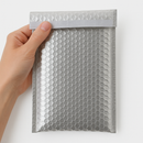 High-Impact Silver Foil Bubble Mailers Durable Lightweight Eye-Catching Envelopes for Branding & E-Commerce