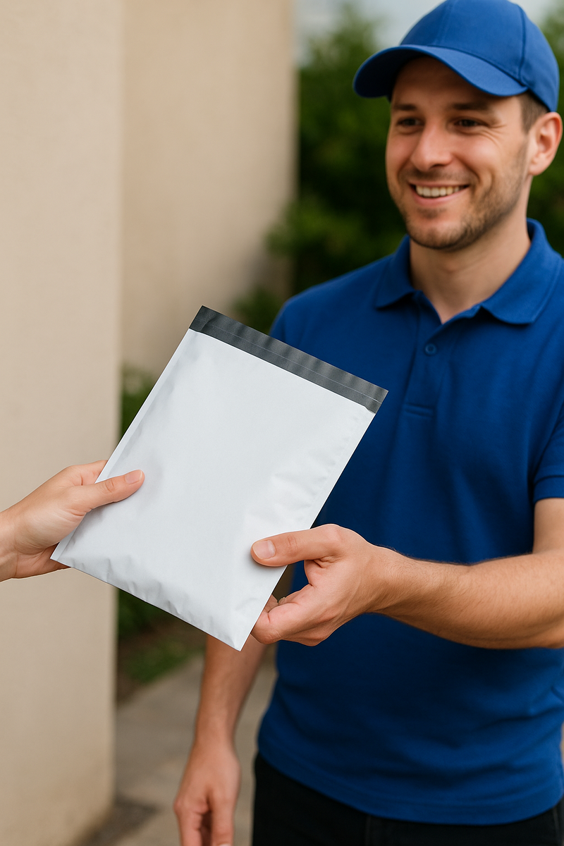 Premium White Polythene Mailing Bags Strong Waterproof Recyclable Postal Packaging for E-commerce