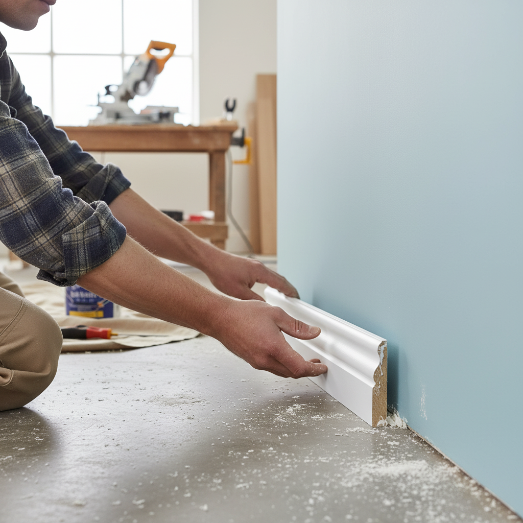White Primed 2.4m Ogee Skirting Board