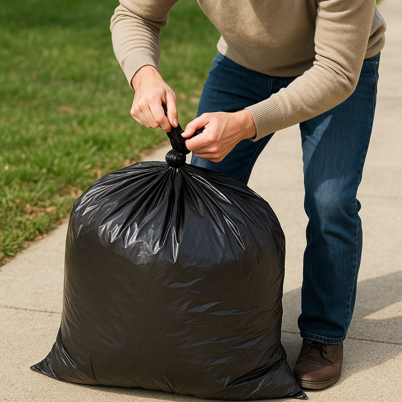 Premium Black Refuse Waste Bags High-Performance Leak-Proof Bin Liners for Every Job